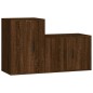 vidaXL 2-tlg. TV-Schrank-Set Braun Eichen-Optik Holzwerkstoff