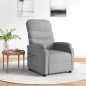 vidaXL Massagesessel Elektrisch Hellgrau Stoff vidaXL Massagesessel Elektrisch Hellgrau Stoff