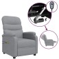 vidaXL Massagesessel Elektrisch Hellgrau Stoff vidaXL Massagesessel Elektrisch Hellgrau Stoff