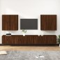 vidaXL 8-tlg. TV-Schrank-Set Braun Eichen-Optik Holzwerkstoff vidaXL 8-tlg. TV-Schrank-Set Braun Eichen-Optik Holzwerkstoff