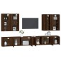 vidaXL 8-tlg. TV-Schrank-Set Braun Eichen-Optik Holzwerkstoff vidaXL 8-tlg. TV-Schrank-Set Braun Eichen-Optik Holzwerkstoff