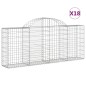 vidaXL Gabionen mit Hochbogen 18 Stk. 200x30x80/100cm Verzinktes Eisen vidaXL Gabionen mit Hochbogen 18 Stk. 200x30x80/100cm Verzinktes Eisen