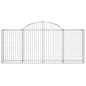 vidaXL Gabionen mit Hochbogen 18 Stk. 200x30x80/100cm Verzinktes Eisen vidaXL Gabionen mit Hochbogen 18 Stk. 200x30x80/100cm Verzinktes Eisen