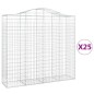 vidaXL Gabionen mit Hochbogen 25Stk. 200x50x180/200cm Verzinktes Eisen vidaXL Gabionen mit Hochbogen 25Stk. 200x50x180/200cm Verzinktes Eisen