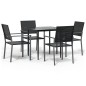 vidaXL 5-tlg. Garten-Essgruppe Poly Rattan und Stahl vidaXL 5-tlg. Garten-Essgruppe Poly Rattan und Stahl