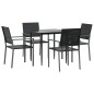vidaXL 5-tlg. Garten-Essgruppe Poly Rattan und Stahl vidaXL 5-tlg. Garten-Essgruppe Poly Rattan und Stahl
