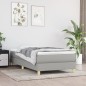 vidaXL Boxspringbett mit Matratze Hellgrau 90x190 cm Stoff vidaXL Boxspringbett mit Matratze Hellgrau 90x190 cm Stoff