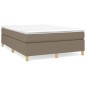 vidaXL Boxspringbett mit Matratze Taupe 140x190 cm Stoff vidaXL Boxspringbett mit Matratze Taupe 140x190 cm Stoff