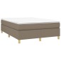 vidaXL Boxspringbett mit Matratze Taupe 140x190 cm Stoff vidaXL Boxspringbett mit Matratze Taupe 140x190 cm Stoff