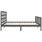 vidaXL Massivholzbett mit Kopfteil Grau 200x200 cm vidaXL Massivholzbett mit Kopfteil Grau 200x200 cm