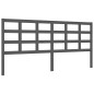 vidaXL Massivholzbett mit Kopfteil Grau 200x200 cm vidaXL Massivholzbett mit Kopfteil Grau 200x200 cm