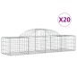 vidaXL Gabionen mit Hochbogen 20 Stk. 200x50x40/60 cm Verzinktes Eisen vidaXL Gabionen mit Hochbogen 20 Stk. 200x50x40/60 cm Verzinktes Eisen