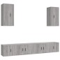 vidaXL 6-tlg. TV-Schrank-Set Grau Sonoma Holzwerkstoff vidaXL 6-tlg. TV-Schrank-Set Grau Sonoma Holzwerkstoff
