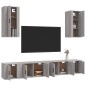 vidaXL 6-tlg. TV-Schrank-Set Grau Sonoma Holzwerkstoff vidaXL 6-tlg. TV-Schrank-Set Grau Sonoma Holzwerkstoff