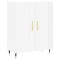 Highboard Hochglanz-Weiß 69,5x34x180 cm Holzwerkstoff Highboard Hochglanz-Weiß 69,5x34x180 cm Holzwerkstoff