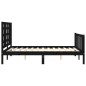 vidaXL Massivholzbett mit Kopfteil Schwarz 140x200 cm vidaXL Massivholzbett mit Kopfteil Schwarz 140x200 cm