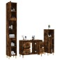 vidaXL 3-tlg. Badmöbel-Set Räuchereiche Holzwerkstoff vidaXL 3-tlg. Badmöbel-Set Räuchereiche Holzwerkstoff