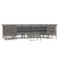 vidaXL 8-tlg. Garten-Lounge-Set mit Kissen Grau Poly Rattan vidaXL 8-tlg. Garten-Lounge-Set mit Kissen Grau Poly Rattan