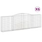 vidaXL Gabionen mit Hochbogen 6 Stk. 400x30x120/140cm Verzinktes Eisen vidaXL Gabionen mit Hochbogen 6 Stk. 400x30x120/140cm Verzinktes Eisen