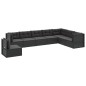 vidaXL 8-tlg. Garten-Lounge-Set mit Kissen Schwarz Poly Rattan vidaXL 8-tlg. Garten-Lounge-Set mit Kissen Schwarz Poly Rattan