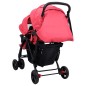 Tandem-Zwillingskinderwagen Rot Stahl Tandem-Zwillingskinderwagen Rot Stahl