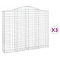 vidaXL Gabionen mit Hochbogen 3 Stk. 200x30x160/180cm Verzinktes Eisen vidaXL Gabionen mit Hochbogen 3 Stk. 200x30x160/180cm Verzinktes Eisen