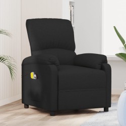 vidaXL Massagesessel Elektrisch Schwarz Stoff