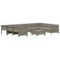 vidaXL 10-tlg. Garten-Lounge-Set mit Kissen Grau Poly Rattan vidaXL 10-tlg. Garten-Lounge-Set mit Kissen Grau Poly Rattan