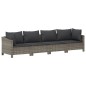 vidaXL 10-tlg. Garten-Lounge-Set mit Kissen Grau Poly Rattan vidaXL 10-tlg. Garten-Lounge-Set mit Kissen Grau Poly Rattan