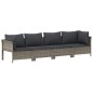 vidaXL 10-tlg. Garten-Lounge-Set mit Kissen Grau Poly Rattan vidaXL 10-tlg. Garten-Lounge-Set mit Kissen Grau Poly Rattan