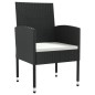 vidaXL 5-tlg. Garten-Essgruppe Schwarz Poly Rattan und Stahl vidaXL 5-tlg. Garten-Essgruppe Schwarz Poly Rattan und Stahl