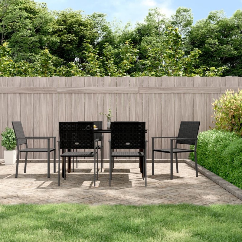 vidaXL 7-tlg. Garten-Essgruppe Poly Rattan und Stahl vidaXL 7-tlg. Garten-Essgruppe Poly Rattan und Stahl
