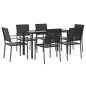 vidaXL 7-tlg. Garten-Essgruppe Poly Rattan und Stahl vidaXL 7-tlg. Garten-Essgruppe Poly Rattan und Stahl