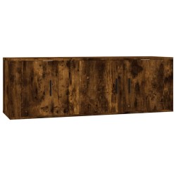vidaXL 2-tlg. TV-Schrank-Set Räuchereiche Holzwerkstoff