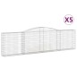 vidaXL Gabionen mit Hochbogen 5 Stk. 400x30x100/120cm Verzinktes Eisen vidaXL Gabionen mit Hochbogen 5 Stk. 400x30x100/120cm Verzinktes Eisen