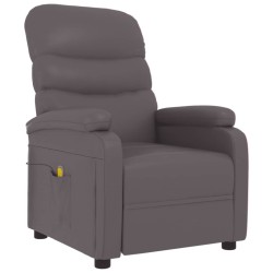 vidaXL Massagesessel Grau Kunstleder