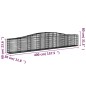 vidaXL Gabionen mit Hochbogen 2 Stk. 400x30x60/80 cm Verzinktes Eisen vidaXL Gabionen mit Hochbogen 2 Stk. 400x30x60/80 cm Verzinktes Eisen