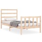 vidaXL Bettgestell mit Kopfteil 90x190 cm Massivholz vidaXL Bettgestell mit Kopfteil 90x190 cm Massivholz