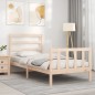 vidaXL Bettgestell mit Kopfteil 90x190 cm Massivholz vidaXL Bettgestell mit Kopfteil 90x190 cm Massivholz