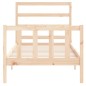 vidaXL Bettgestell mit Kopfteil 90x190 cm Massivholz vidaXL Bettgestell mit Kopfteil 90x190 cm Massivholz