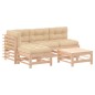 vidaXL 5-tlg. Garten-Lounge-Set mit Kissen Massivholz vidaXL 5-tlg. Garten-Lounge-Set mit Kissen Massivholz
