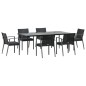 vidaXL 7-tlg. Garten-Essgruppe mit Kissen Poly Rattan und Stahl vidaXL 7-tlg. Garten-Essgruppe mit Kissen Poly Rattan und Stahl