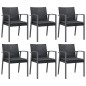 vidaXL 7-tlg. Garten-Essgruppe mit Kissen Poly Rattan und Stahl vidaXL 7-tlg. Garten-Essgruppe mit Kissen Poly Rattan und Stahl