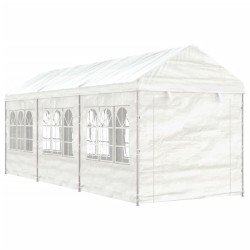 vidaXL Pavillon mit Dach Weiß 6,69x2,28x2,69 m Polyethylen
