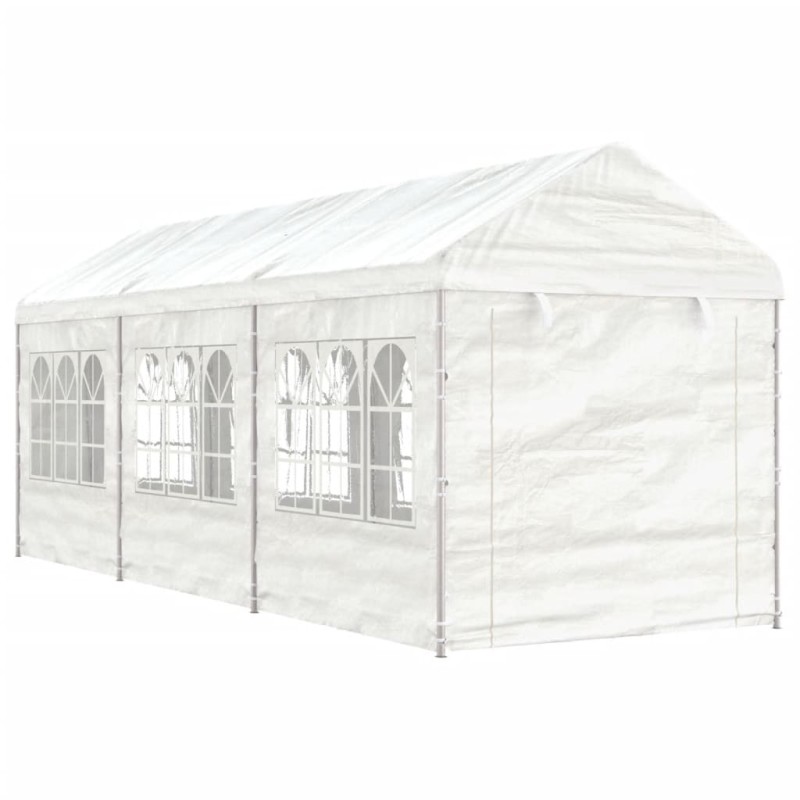 vidaXL Pavillon mit Dach Weiß 6,69x2,28x2,69 m Polyethylen vidaXL Pavillon mit Dach Weiß 6,69x2,28x2,69 m Polyethylen