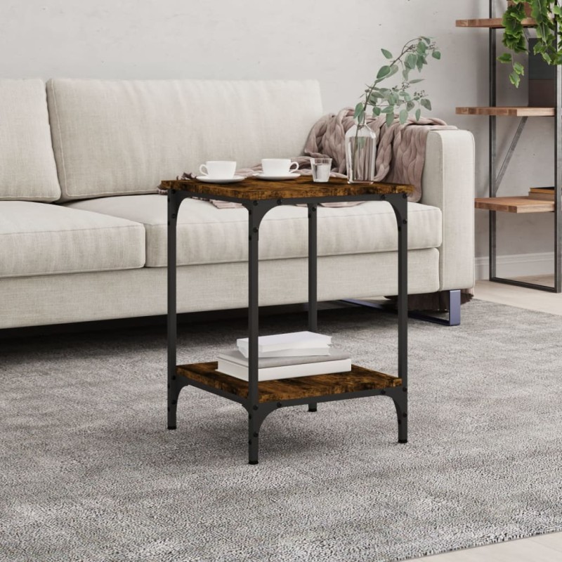 vidaXL Couchtisch Räuchereiche 40x40x55 cm Holzwerkstoff vidaXL Couchtisch Räuchereiche 40x40x55 cm Holzwerkstoff