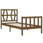 vidaXL Massivholzbett mit Kopfteil Honigbraun 100x200 cm vidaXL Massivholzbett mit Kopfteil Honigbraun 100x200 cm