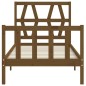 vidaXL Massivholzbett mit Kopfteil Honigbraun 100x200 cm vidaXL Massivholzbett mit Kopfteil Honigbraun 100x200 cm