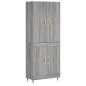 Highboard Grau Sonoma 69,5x34x180 cm Holzwerkstoff Highboard Grau Sonoma 69,5x34x180 cm Holzwerkstoff