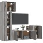 vidaXL 5-tlg. TV-Schrank-Set Grau Sonoma Holzwerkstoff vidaXL 5-tlg. TV-Schrank-Set Grau Sonoma Holzwerkstoff